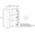 Vladon Standvitrine Denjo 71 x 129 x 35 cm Braun/Weiß