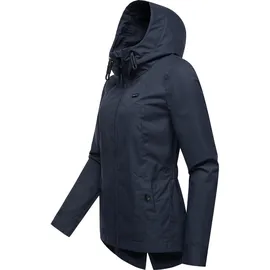 Ragwear leichte Damen, Übergangsjacke kurz Outdoorjacke wasserdicht Parka mit Kapuze Monade Übergang YOUMODO Navy24 Gr. 6XL (52), blau (mittelblau), Obermaterial: 100% Polyester.