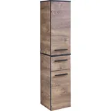 Saphir Quickset 374 Badschrank 30 x 142 x 32,5 cm Braun