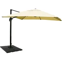 Mendler Gastronomie-Ampelschirm HWC-A96, Sonnenschirm, 3x4m (Ø5m) Polyester/Alu 26kg ~