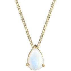 Elli Tropfen Mondstein Edelstein 925 Silber Ketten   Damen 