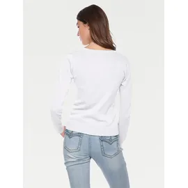 Heine Rundhalspullover Weiß 36