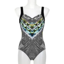 SUNMARIN Damen Badeanzug Badeanzug, schwarz, 48C