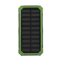 Solar Power Bank, sichere 20000mAh kleine, schnell aufladende Mobile Powerbank für Sportreisen(Grün)