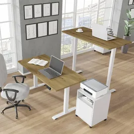 petits-meubles Schreibtisch bimotion 1S Weiß / Eiche