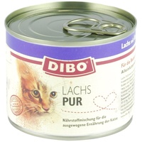 DIBO CAT LACHS, 200g-Dose aus ausgesuchtem Lachs hergestellt und mit Katzengamander verfeinert