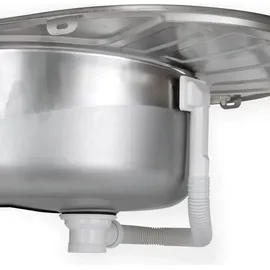 stabilo-sanitär Calypso SR links Einbauspüle Edelstahl Handbetätigung 455 x 580 mm