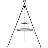 Cook King Premium Schwenkgrill „TIPI“ 210 cm - Doppelrost aus Rohstahl 70 cm + 40 cm