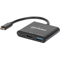 Manhattan USB-C auf HDMI 3-in-1 Docking-Konverter mit Power Delivery