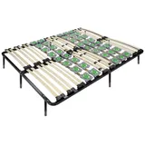 Teiltellerlattenrost i-flair Tellerlattenrost 160x200 cm auf Füßen, Gästebett Ergo IF55, i-flair, Kopfteil nicht verstellbar, Fußteil nicht verstellbar, Für alle Matratzen geeignet,stabile Füsse 160 cm x 200 cm x 37 cm