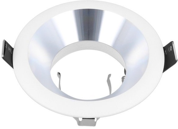 LED line Einbaustrahler GU10 Einbauleuchte Ø75mm Bohrloch Alu für LED Leuchmittel Weiß/Silber Rohne