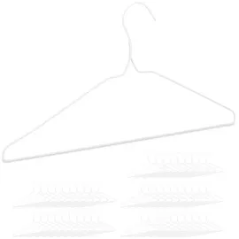 Relaxdays 100 x Drahtbügel, weiß