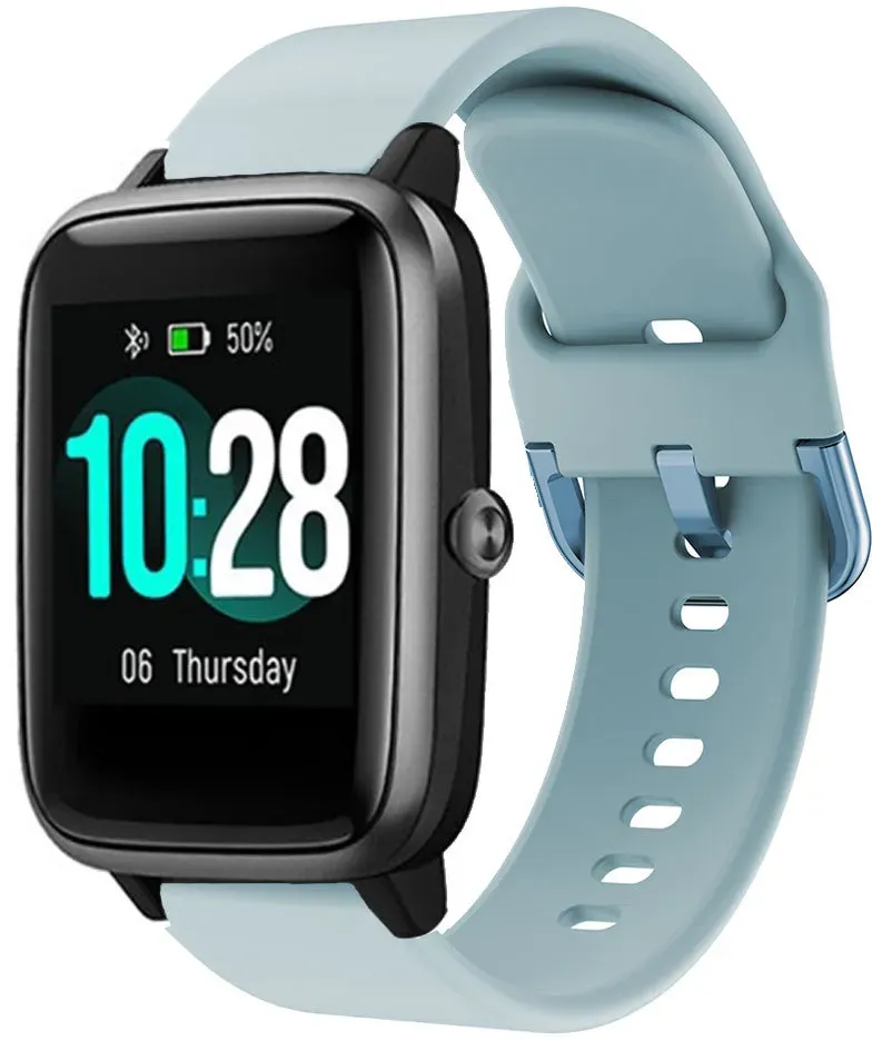 Strap-it ID205L Armband Silikon für ID205L - Hellblau - Schnallenverschluss