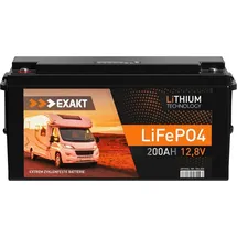 Exakt LiFePO4 200Ah 12V Lithium Batterie 2,4 kWh