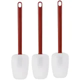 MULOUTSPO 3 Stück Spatel, Silikon, Hitzebeständig, Gummischaber, Spachtel, 25,4 cm, für die Küche B