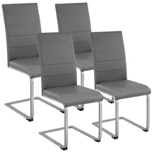 Tectake tectake® Schwingstuhl, gepolstert mit Kunstlederbezug, flaches Stahlgestell in C-Form, 41 x 52 x 99 cm