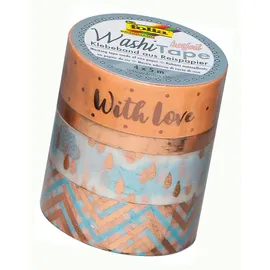 Folia Washi Tape 4er Set Hotfoil rosegold II