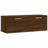 vidaXL Wandschrank, Hängeschrank mit viel Stauraum, Wandmontage Badschrank Medizinschrank, Aufbewahrungsschrank für Wohnzimmer, Braun Eichen Optik Holzwerkstoff