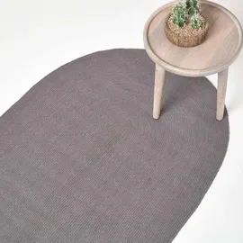 Homescapes Teppich geflochten oval 90/150 cm,