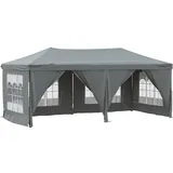 vidaXL Partyzelt Faltbar mit Seitenwänden Anthrazit 3 x 6 m