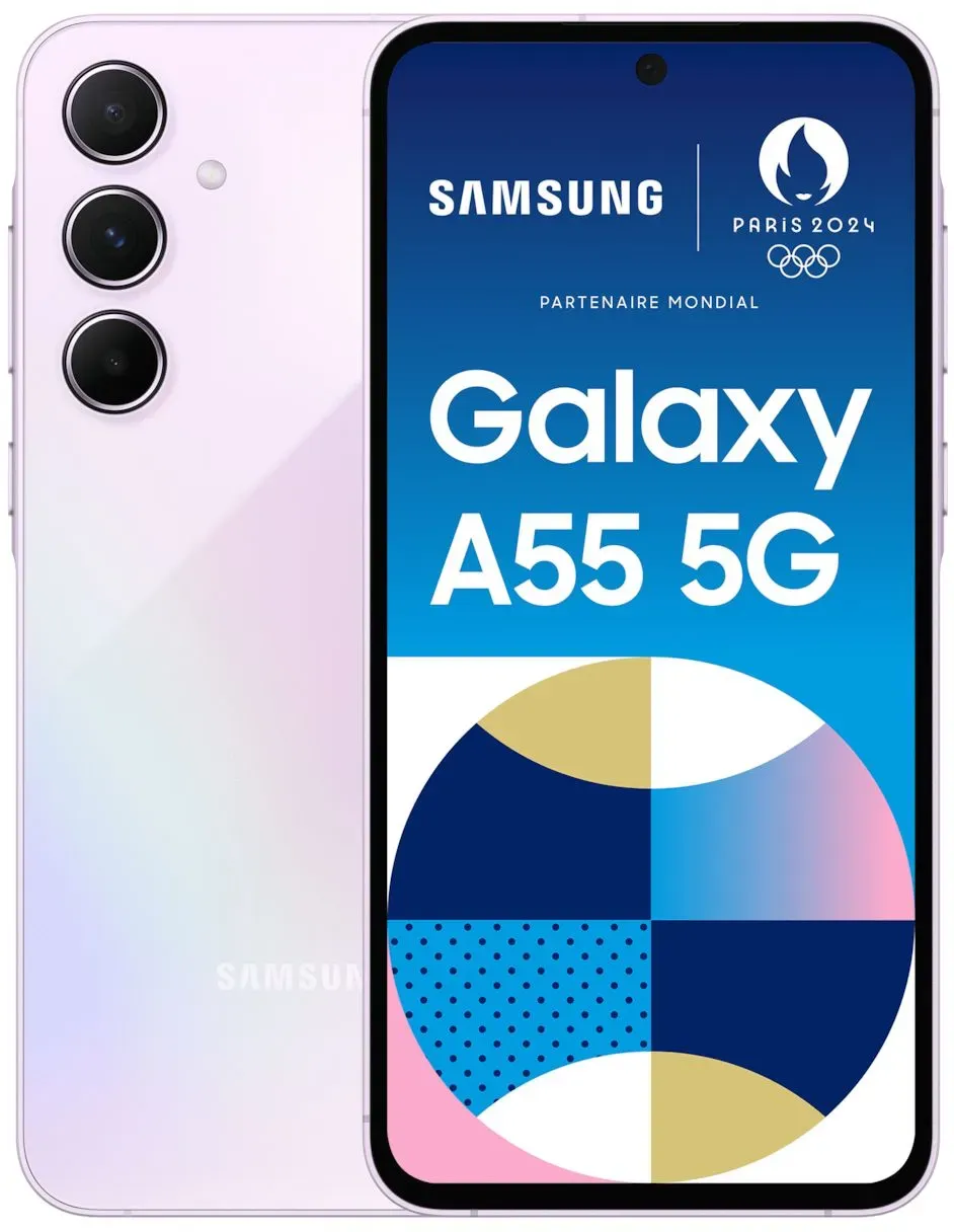 Galaxy A55 256 GB 5G Smartphone 16,8 cm (6.6 Zoll) 2,0 GHz Android 50 MP Dreifach Kamera Dual Sim (Awesome Lilac) (Versandkostenfrei)