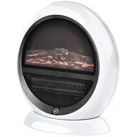 FELIXLEO Elektrokamin LED Elektrokamin Mini Tischkamin 1500W Weiß kompakt Flammeneffekt weiß