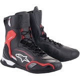 Alpinestars Superfaster Motorradschuhe schwarz-weiss-rot, Größe 43