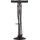 Dunlop Fahrradpumpe 12Bar - Luftpumpe für Dunlop-/Schrader-/Französisches Ventil - Standluftpumpe mit Adapter - Schwarz