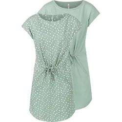 Only Damen Kleid ONLMAY S/S DRESS 2er Pack Grün S