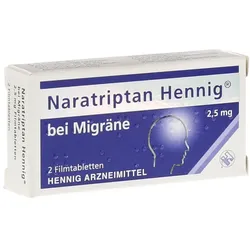 Naratriptan Hennig bei Migräne 2,5 mg Fi 2 St