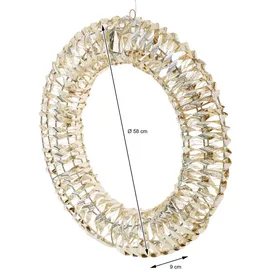 ECD Germany Weihnachtskranz Ø58 cm gold/weiß