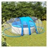 vidaXL Pool-Kuppel Oval blau 620x410 cm
