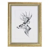 Woltu Bilderrahmen Fotogalerie, Holz Rahmen, Glasscheibe, Artos Stil Gold A4 21x29,7cm
