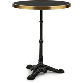 Blumfeldt Patras - Bistro-Tisch, Gartentisch, Deko-Zierkante, Gusseiserner Standfuß, für drinnen und draußen, wasserfest, frostsicher, 57,5 cm ø 72 cm Höhe,