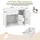 Costway Katzenschrank für Katzentoilette 100 x 45 x 80 cm Weiß