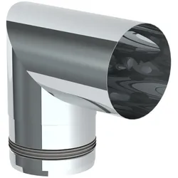 Jeremias PELLET-LINE Kniewinkel 90° Edelstahl unlackiert