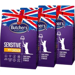 BUTCHER'S Functional Cat Sensitive für sensible Katzen mit Huhn  3x800 g