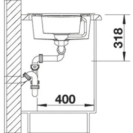Blanco Metra 6 S softweiß  + Excenterbetätigung
