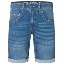 Timezone Denim Shorts mit Rissen und Umschlag Größe: 30W - Blau