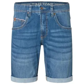 Timezone Denim Shorts mit Rissen und Umschlag Größe: 30W - Blau