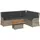 vidaXL Garten-Lounge-Set 5-tlg. grau