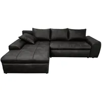 luma-home Ecksofa, Schwarz & 18016