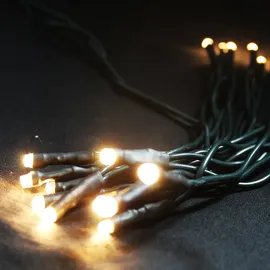 Mojawo LED Lichterkette Draht 2 m warmweiß