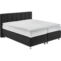 Westfalia Schlafkomfort Boxspringbett, schwarz, B:195cm L:210cm, Bezug: 100% Polyester;Polsterung: