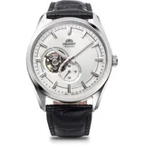 Orient RN-AR0003S Moderne Semi-Skelettiert Offenes Herz Herren Uhr Weiß Silber