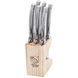 Laguiole Style de Vie Laguiole Steakmesser Set 16 cm 6-tlg. Silber
