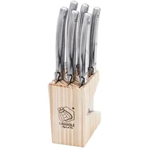 Laguiole Style de Vie Laguiole Steakmesser Set 16 cm 6-tlg. Silber