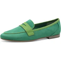 Marco Tozzi Damen Slipper mit Blockabsatz Vegan, Grün (Green