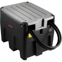 Vevor Tragbarer Dieseltank, 220 L Fassungsvermögen & 48L/min Durchflussrate, Gaskraftstofftank mit 12 V Transferpumpe & 4 m Gummischlauch, PE-Diesel-Transfertanks für Kraftstofftransport, Schwarz