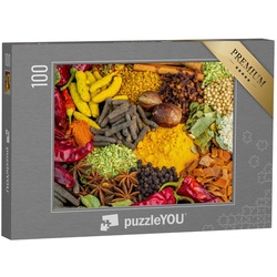 puzzleYOU Puzzle Verschiedene Gewürze, Paprika und Kräuter, 100 Puzzleteile, puzzleYOU-Kollektionen Gewürze